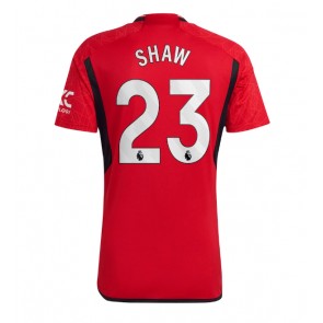 Manchester United Luke Shaw #23 Domácí Dres 2023-24 Krátký Rukáv